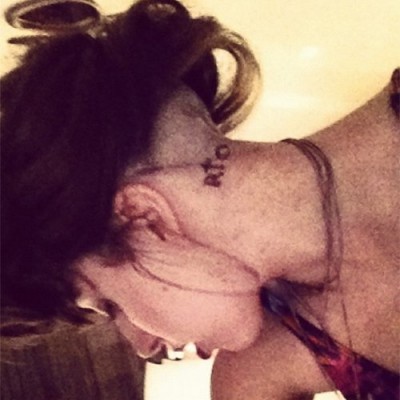 Lady Gaga Neck “R†O” Tattoo