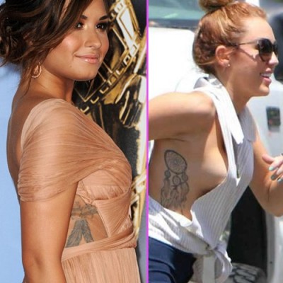 Tattoo Face-off: Miley Cyrus vs. Demi Lovato – Who’s Got the Better Tat?