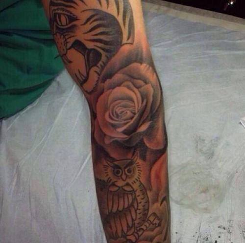 Justin Bieber Adds a Rose to His Arm Tattoos, Turning Them
