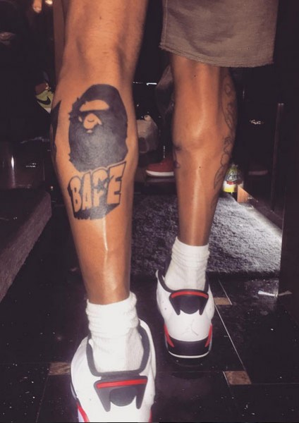 Chris Brown Gets FOUR New Cartoonish Tattoos on His Legs- PopStarTats